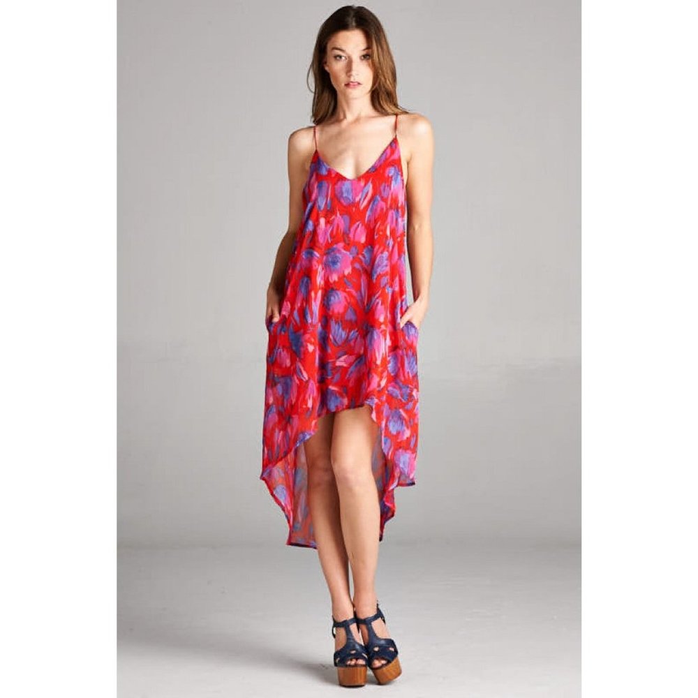 Honey Punch Floral High Low Dress
